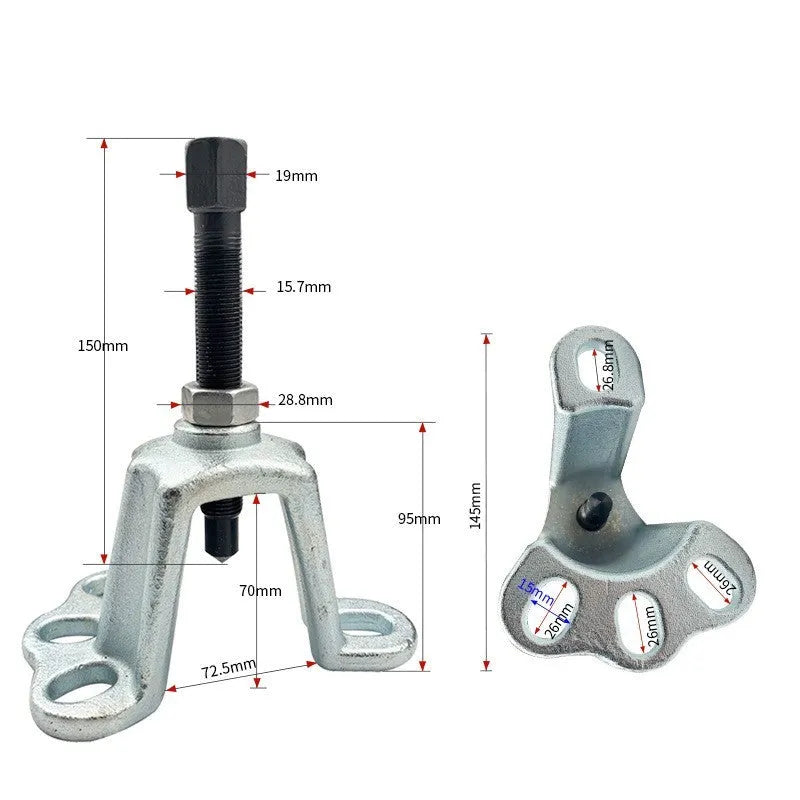 Chrome vanadium steel brake drum dismantlement tool for removing wheel hubs from electric cars and tricycles.