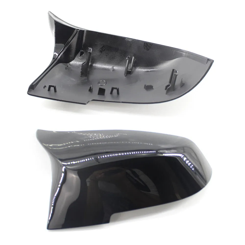 Paint bright black rearview mirror shell pair for BMW 3 Series 4 Series models