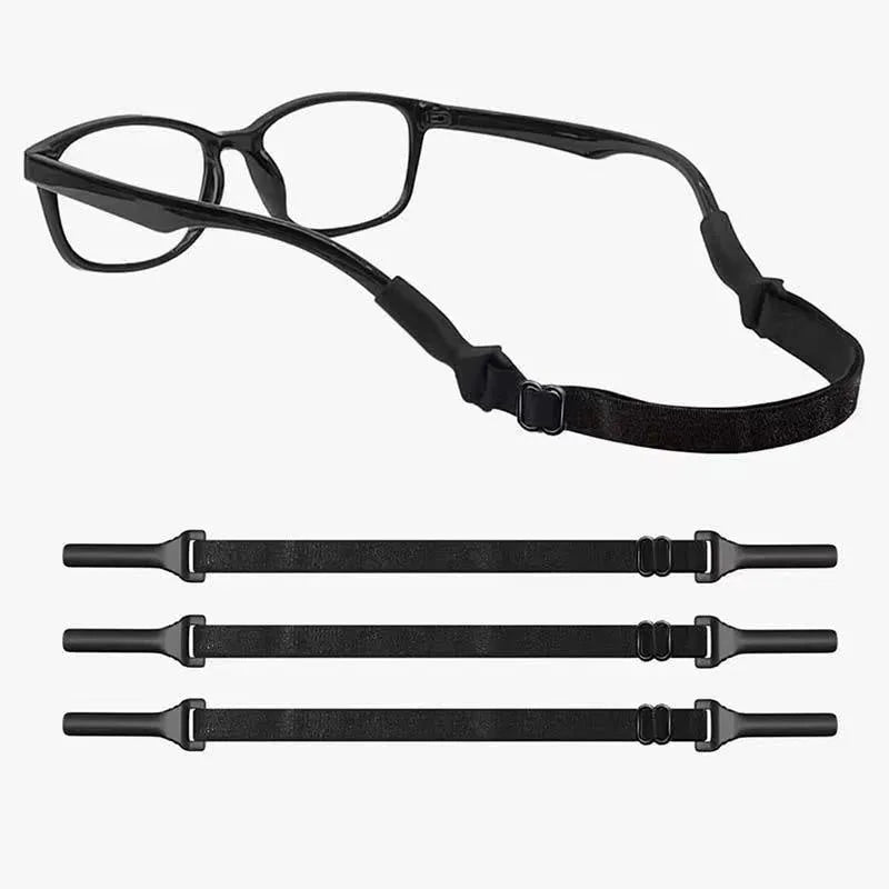 Black adjustable glasses cord with silicone anti-skid rope for adult and children eyewear retention