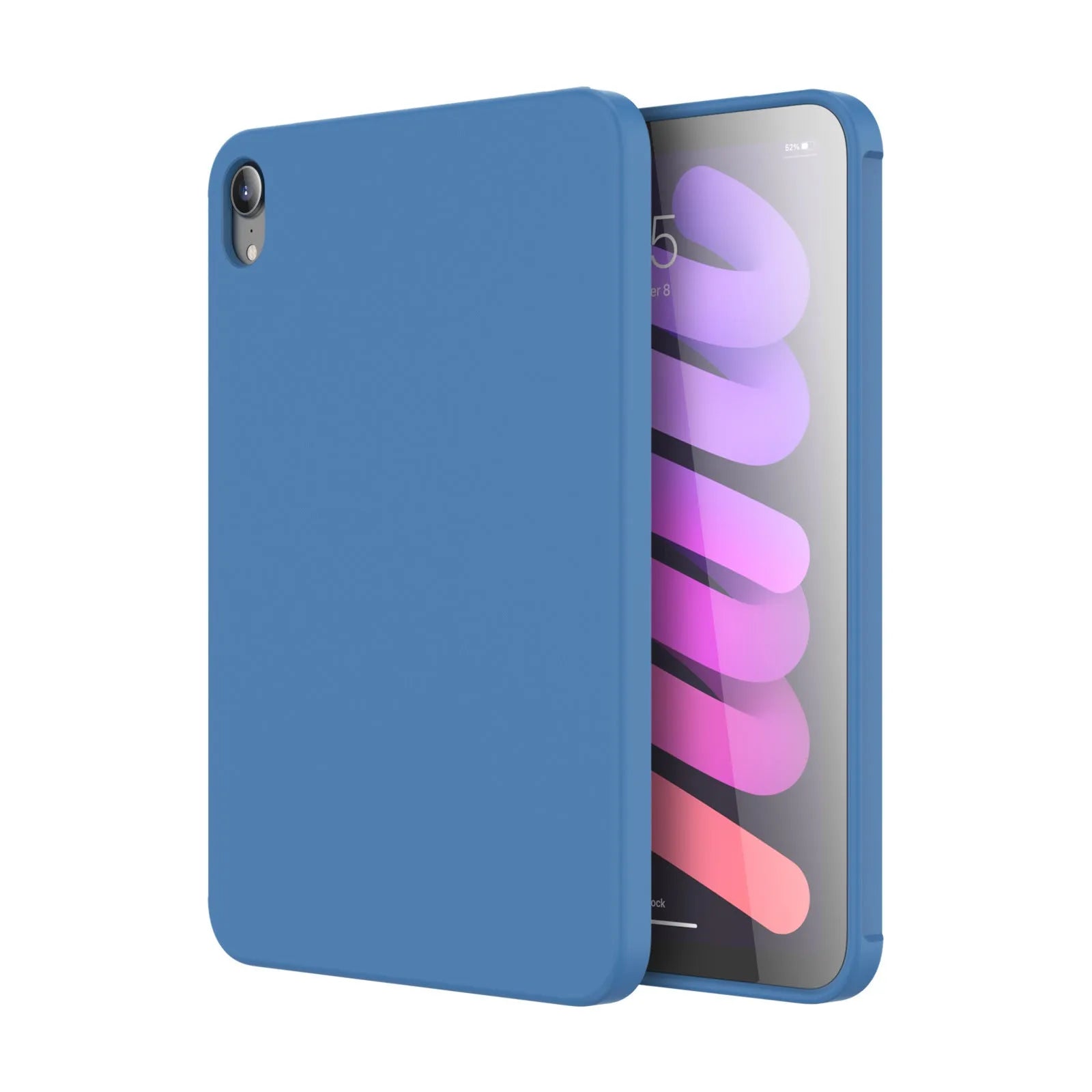 Soft silicone protective case for iPad, shown in a solid colour, featuring a full wrap-around back cover design.