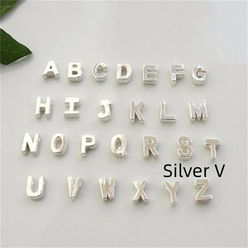 Peach heart shaped letter necklace pendant in gold or silver alloy jewellery