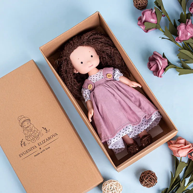 Handmade Waldorf pure cotton cloth doll for teenagers aged 7 to 14 years, available in multiple colour models