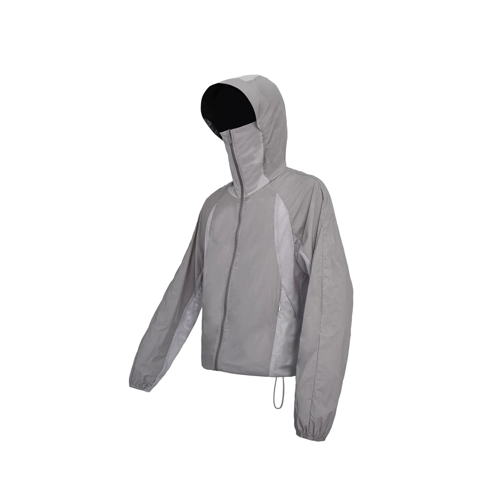 Mesh stitching UV protective nylon clothes in desert brown, light grey, red and blue colours