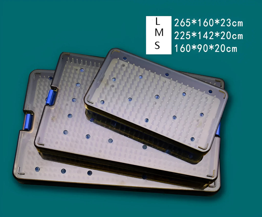 Clear silicone UV disinfection box shown in three different sizes: large, medium, and small.