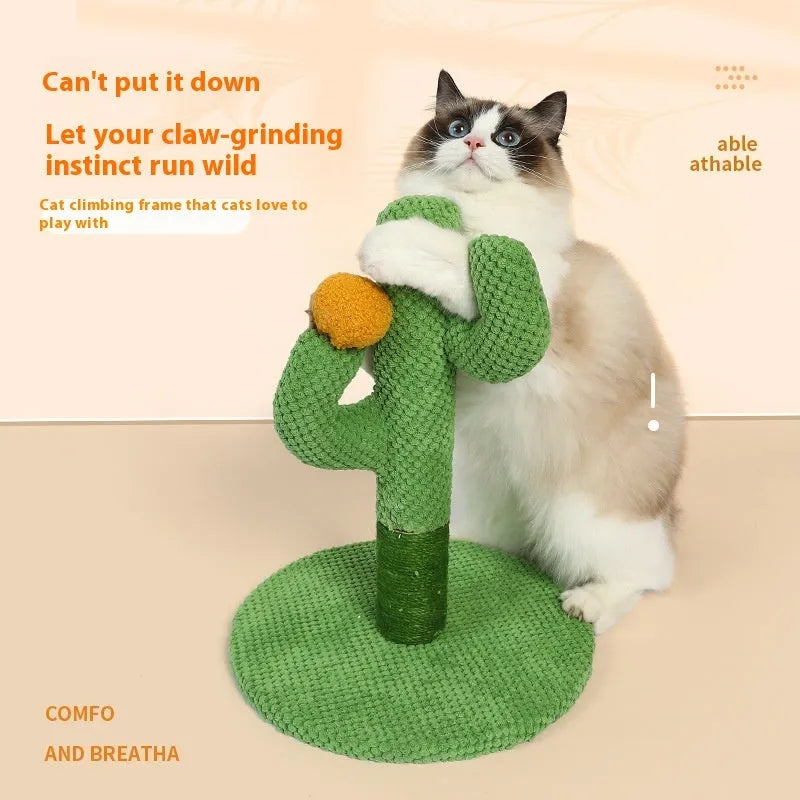 Masson Cactus or Coconut Tree design cat scratching pole with sisal surface for claw grinding.