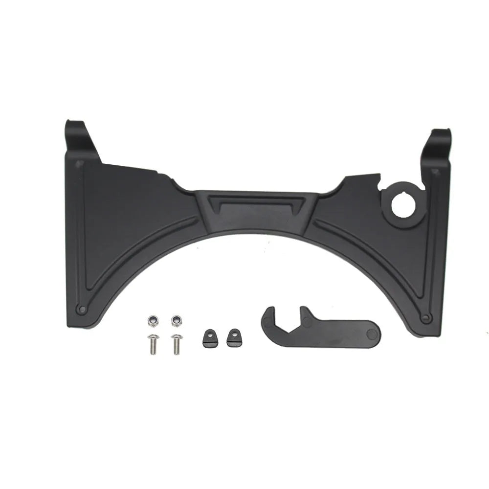 Black motorcycle cockpit fairing for BMW R1250GS and R1200GS adventure bikes