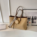 Casual large capacity shoulder bag in horizontal square shape with multiple compartments