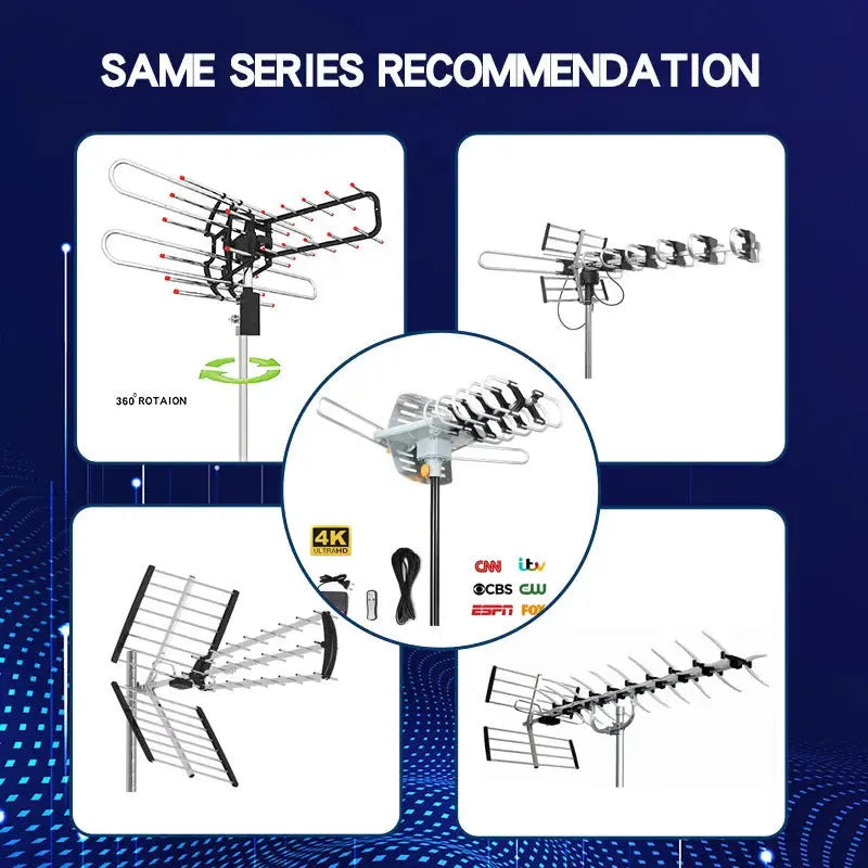 GR-1002 rotatable outdoor digital television antenna with high gain for UHF channels.