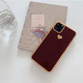 Luxury plating love TPU phone case back cover for iPhone in solid colour