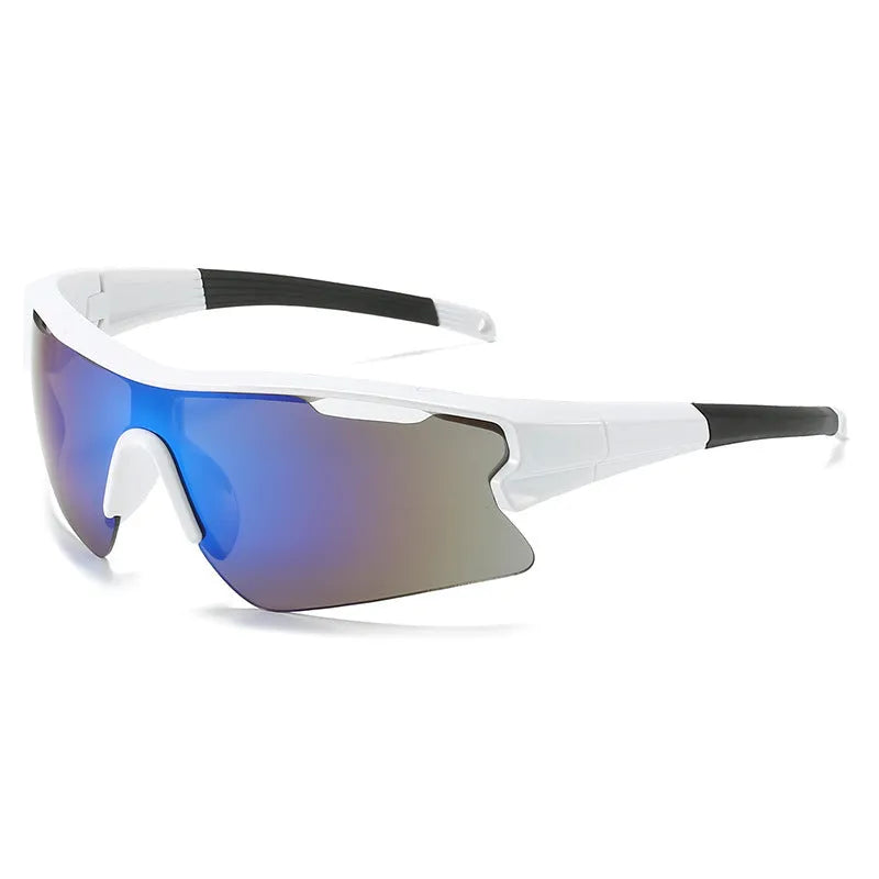 Windproof outdoor cycling sunglasses shown in black frame with grey lens option.