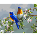 Hand-painted oil painting on linen canvas depicting idyllic scenery with animals