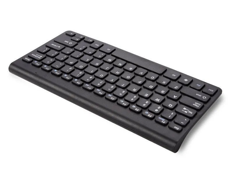 Black or white wireless keyboard and mouse set with compact 78-key layout