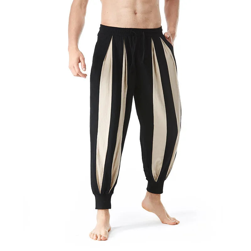 Men's straight leg casual trousers in polyester fabric available in multiple colours and sizes