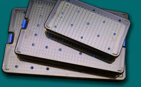 Clear silicone UV disinfection box shown in three different sizes: large, medium, and small.