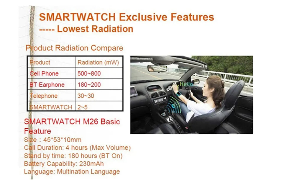 Compatible smart Bluetooth sports watch in black white and blue with waterproof design for iOS and Android