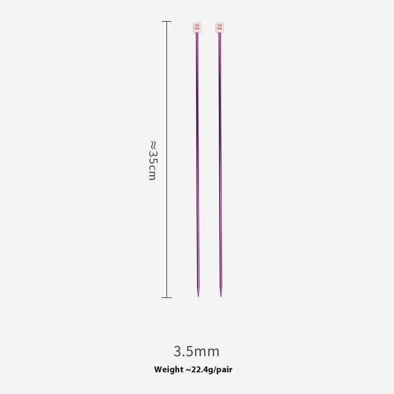 Set of crochet hooks in various sizes from 2.0mm to 10.0mm, each with a protective cap on a lengthened handle.