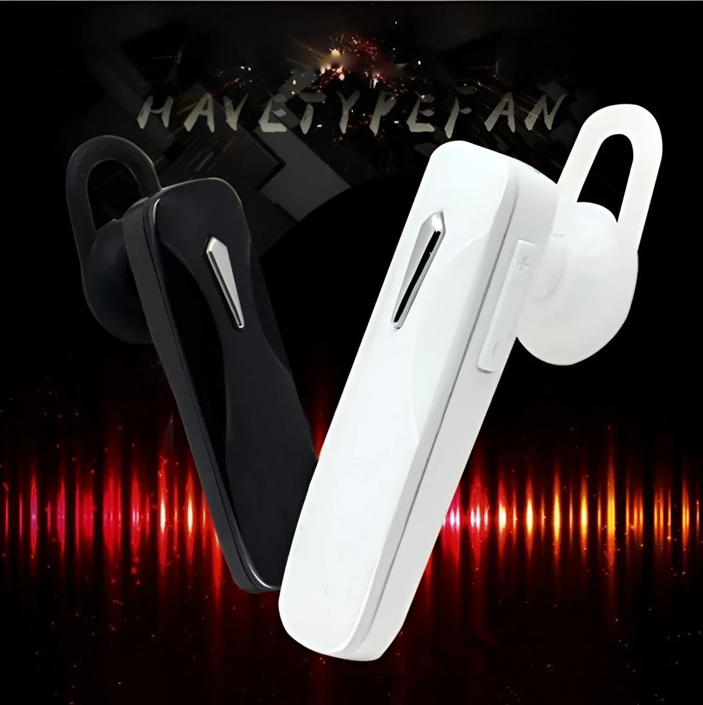 M163 Bluetooth car headset device in black or white colour with call and music controls