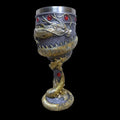 3D Chinese dragon design stainless steel wine glass in gold or red with 200ml capacity