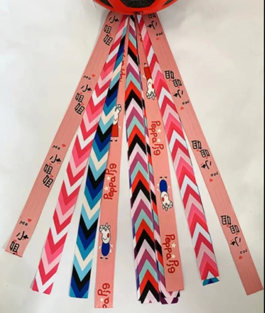 Children's helmet decorative streamer accessory in multiple colour choices for roller skating and biking