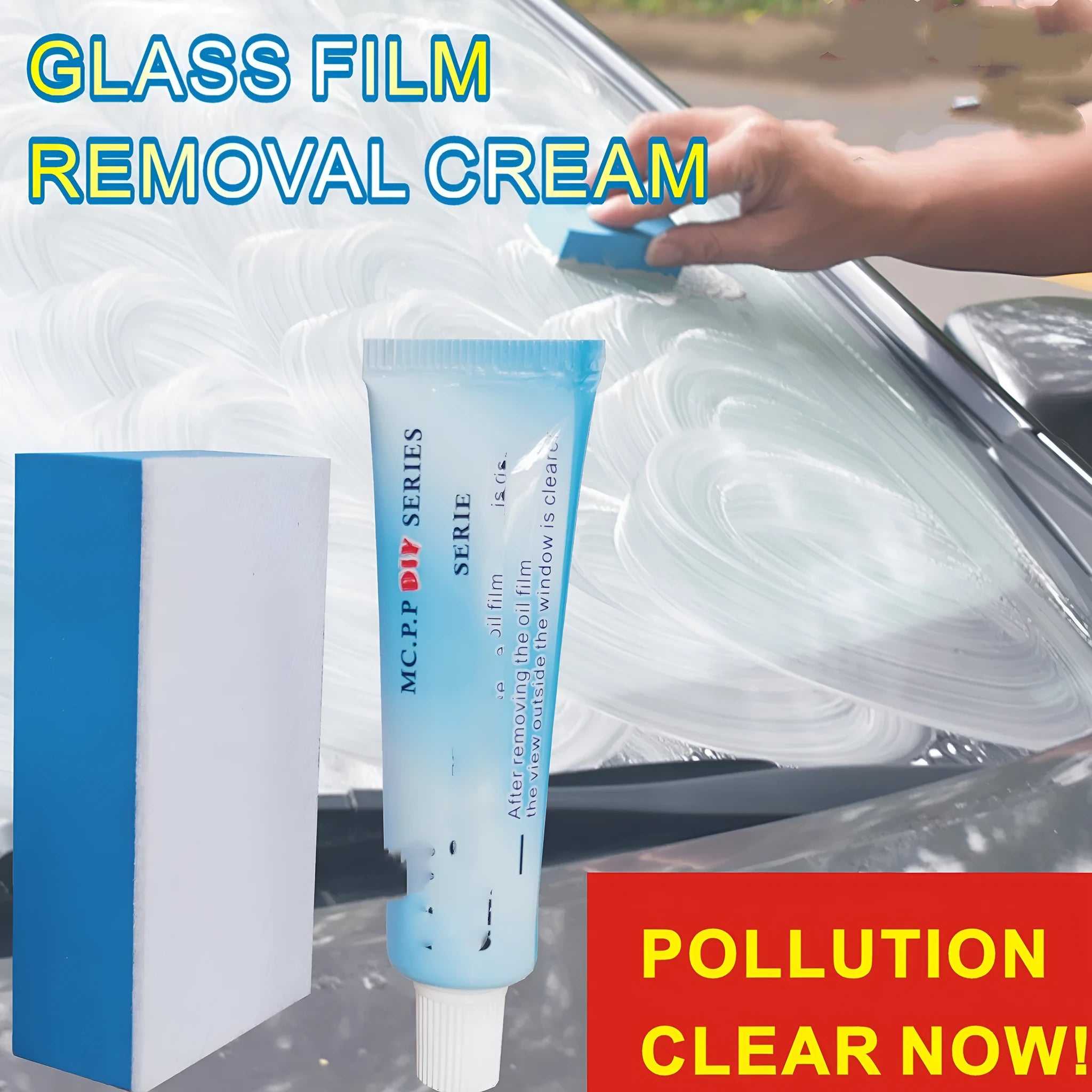 15ml automotive glass water repellent treatment in English packaging for car windscreen rain protection