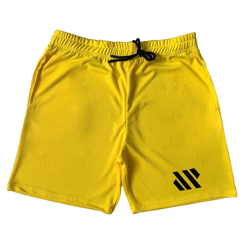 Loose fit metal silk fabric sports shorts in army green colour for summer running.