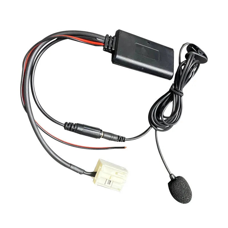Bluetooth cable and microphone for upgrading Citroen and Peugeot car stereos with RD4 units.