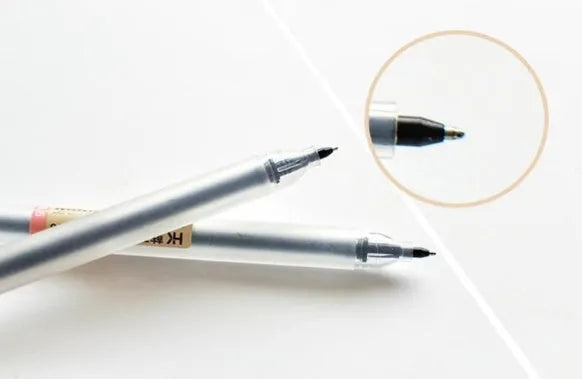 Muji 12-piece gel pen set with 0.5mm fine tips and black ink refills