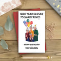 Creative Home printed birthday greeting card with a simple design and matching envelope in one of eight colour and style options.