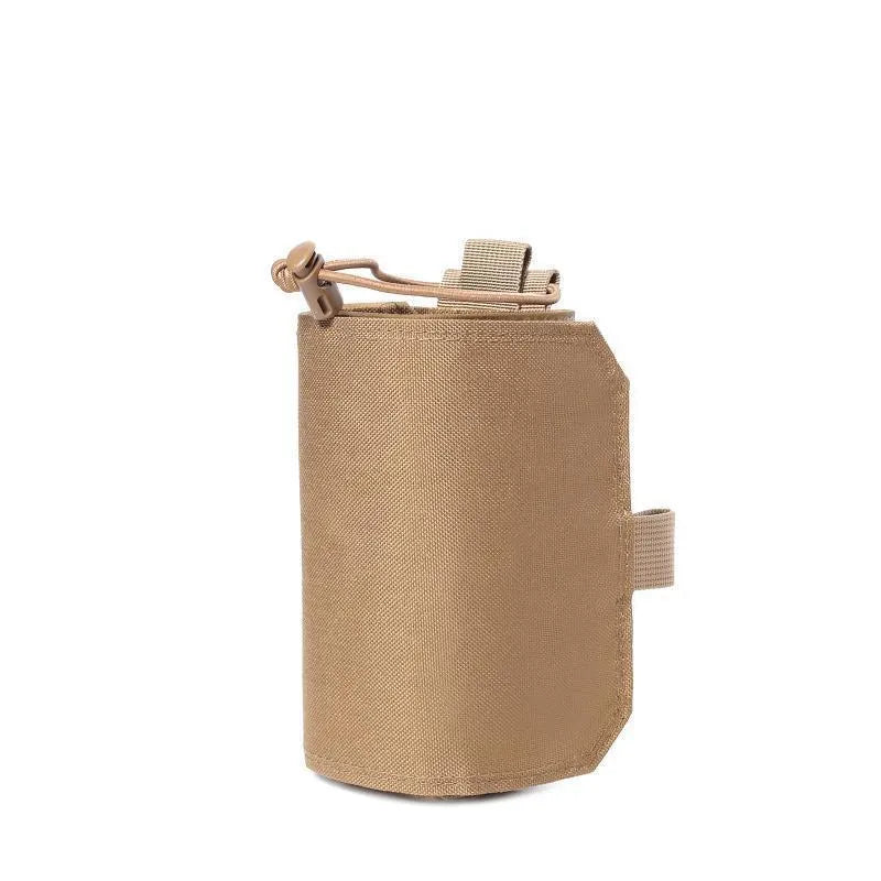 Adjustable Oxford cloth heat-holding bottle cover for outdoor sports in black colour.
