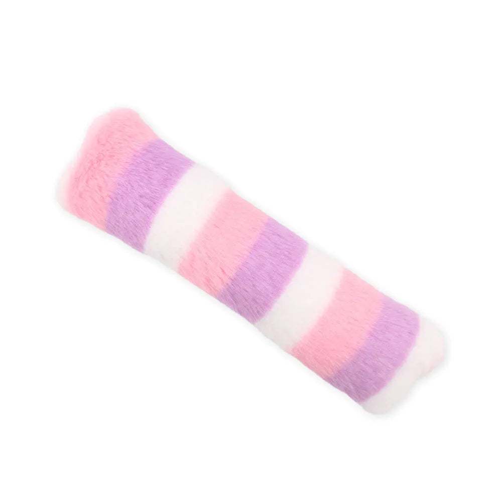 Soft plush interactive cat toy pillow with crinkle sound and natural catnip filling in assorted colours