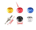 30mm silver aluminium alloy vehicle cover lock with 55mm screw for engine bay and panel fastening