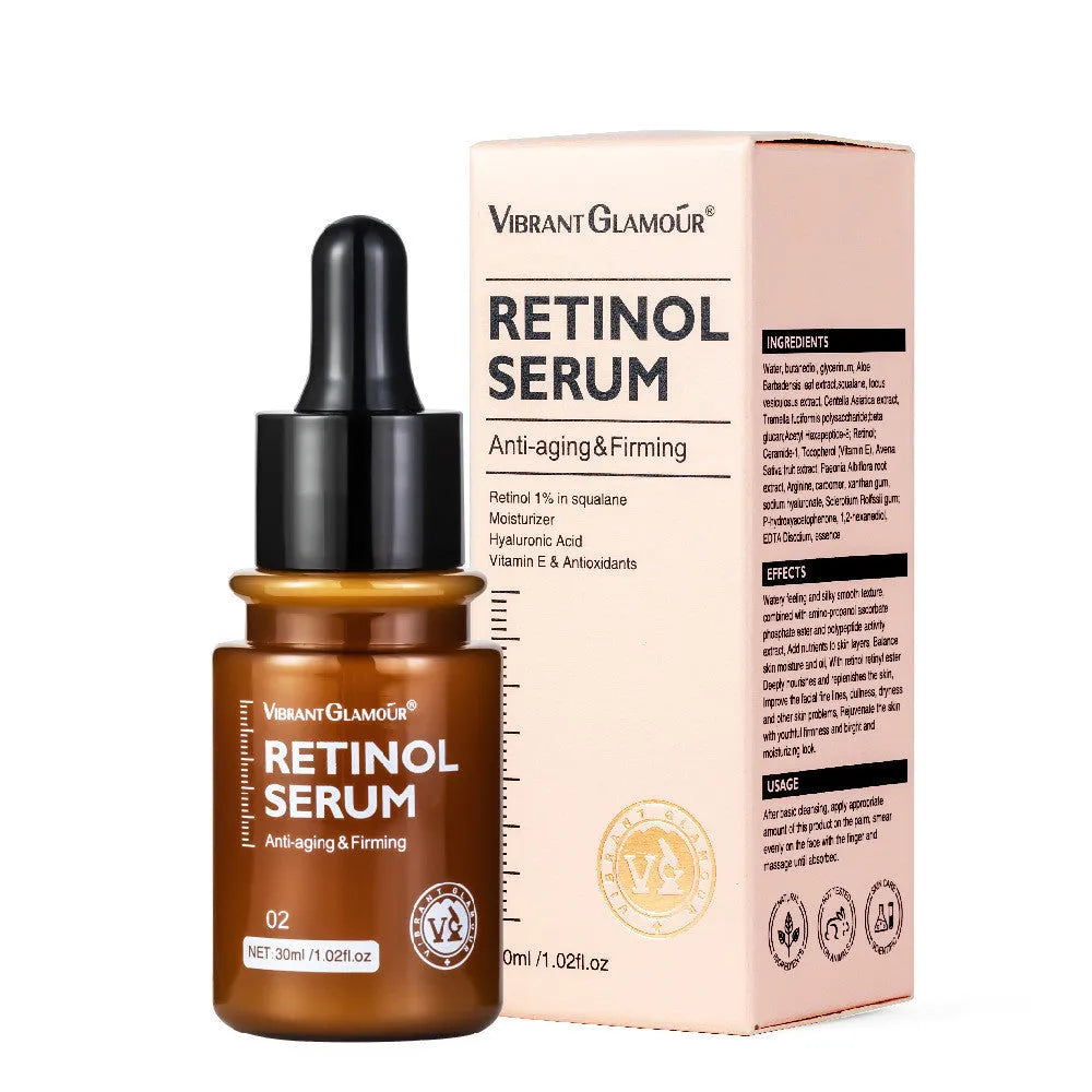 Retinol facial serum bottle 30g/ml for fine lines and dry skin treatment