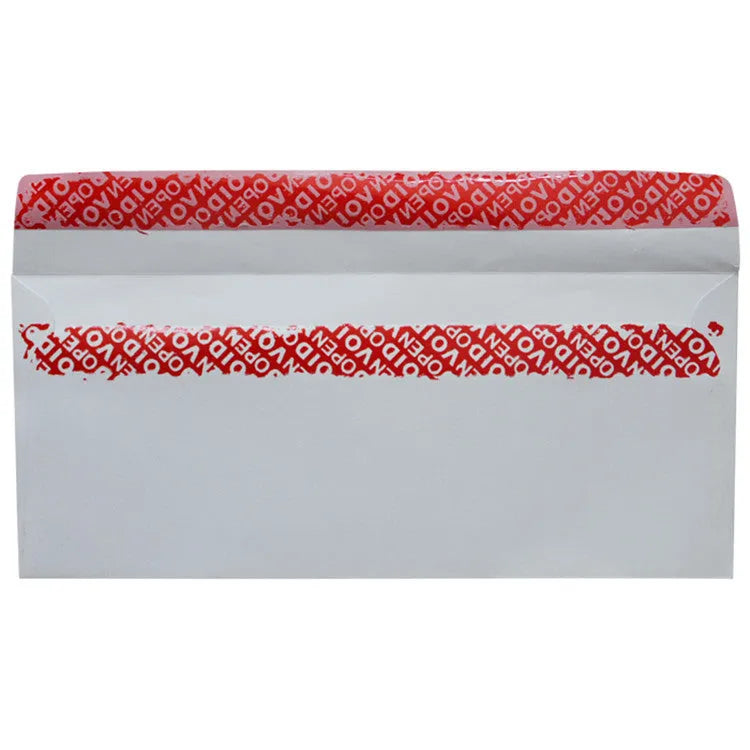 Blue anti-opening self-adhesive confidential envelope measuring 105mm by 240mm
