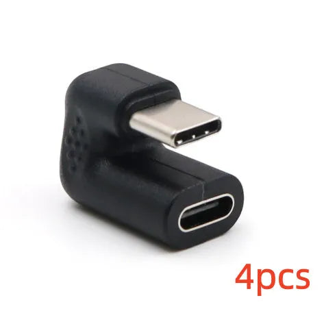 Plastic U-bend male to female adapter extension cable with four adapter pieces