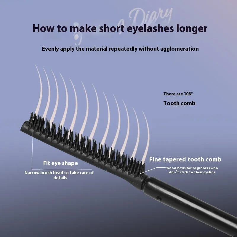 Long curling mascara tube in black and brown colour options for defined eyelashes