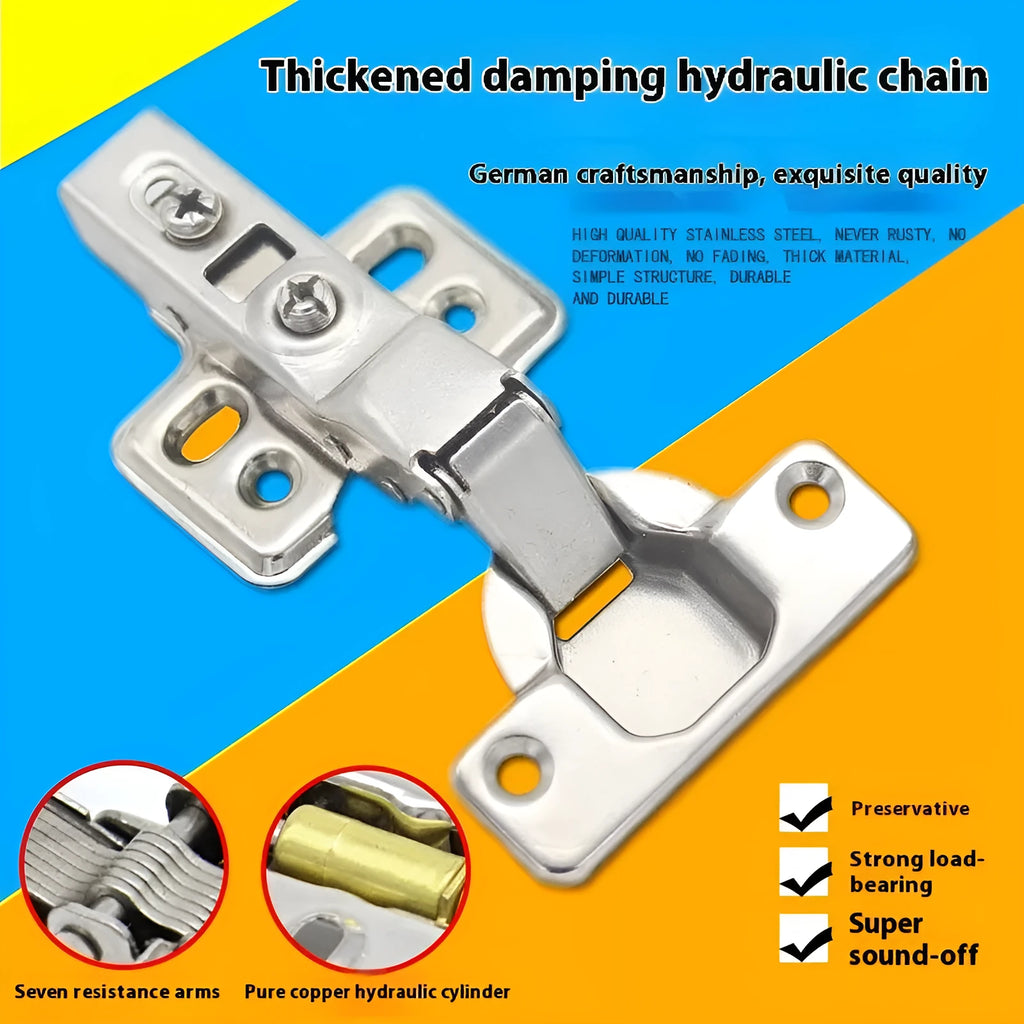 761 hydraulic damping cabinet hinge with nickel plating finish, cold rolled steel construction