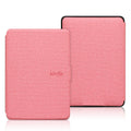 Youth version linen leather style protective hard shell case for Kindle Paperwhite with magnetic closure.