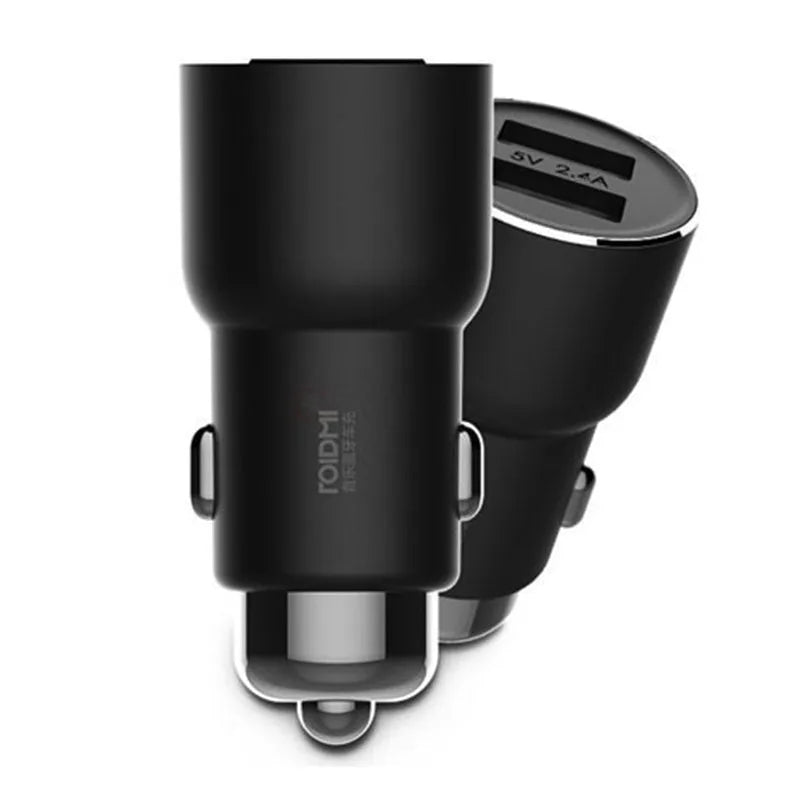 Ruimi 3S black car charger with dual USB ports for mobile devices