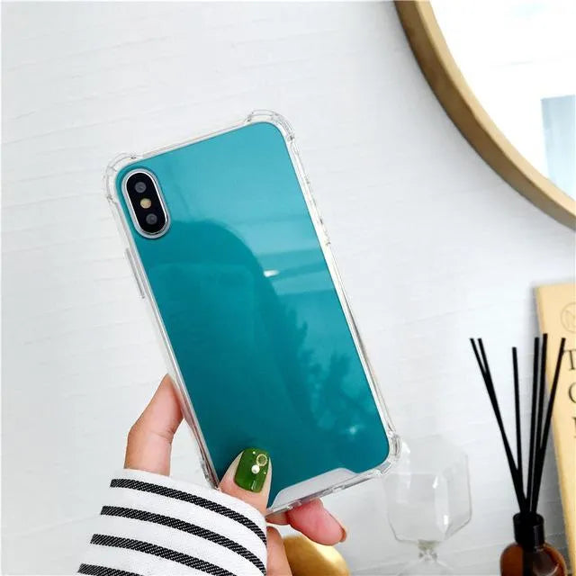 Mirror finish TPU phone case for iPhone in six colour options