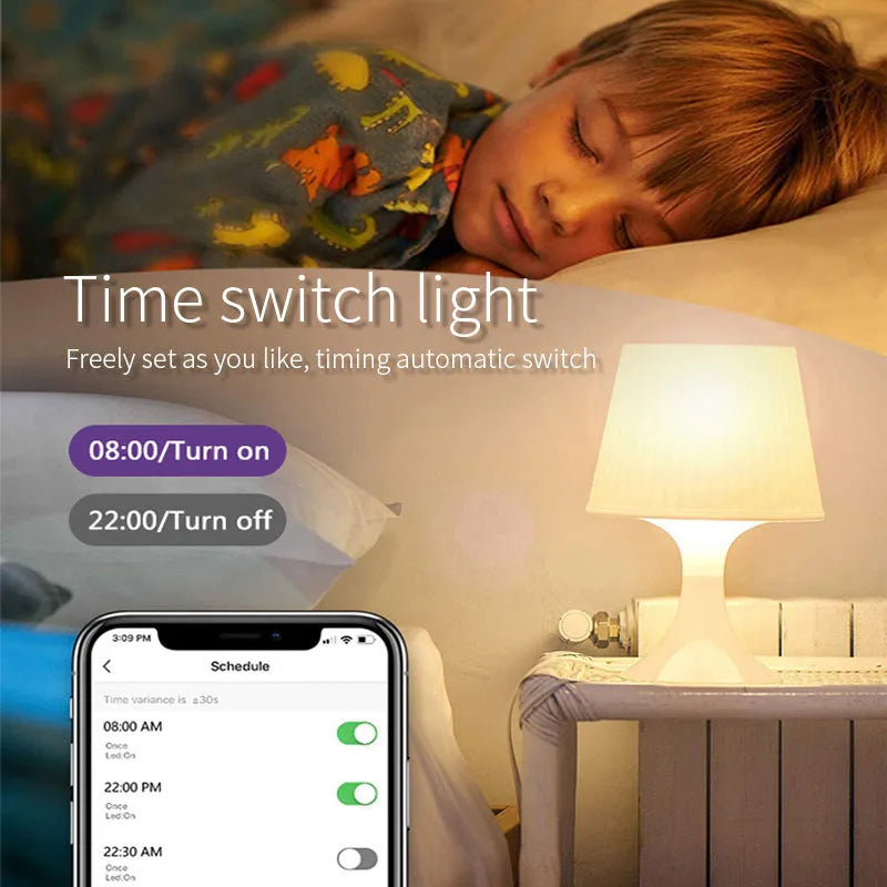 RGBCCT 5W smart GU10 WiFi LED spotlight bulb with voice control.