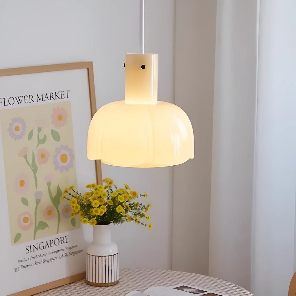 Medieval retro glass bud chandelier pendant light with six colour options for dining room or bedroom.
