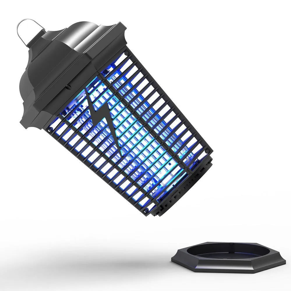 Black outdoor mosquito catcher with ABS plastic construction for areas over 61 square metres