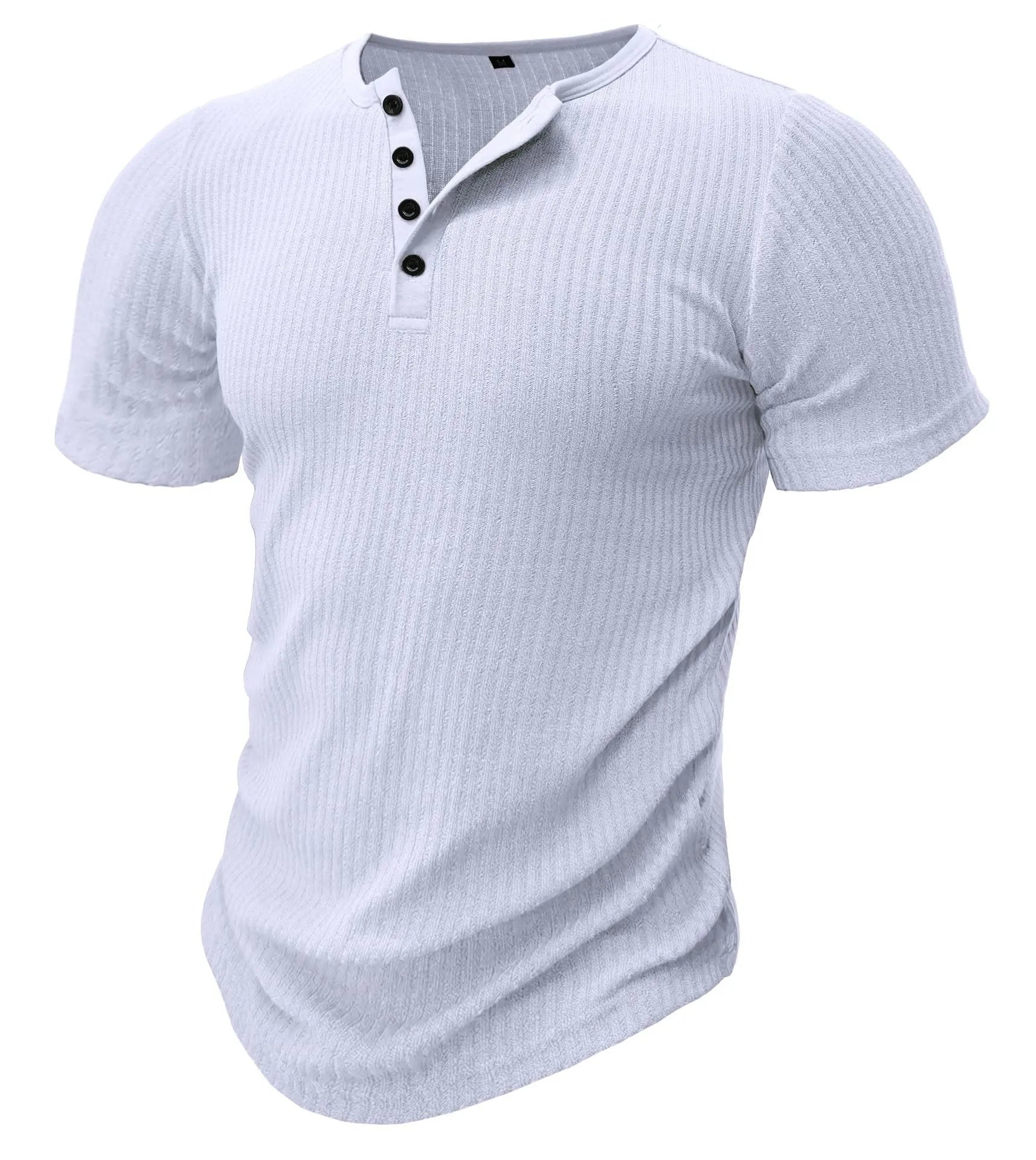Men's slim-fit solid colour sports t-shirt in polyester, shown in army green.