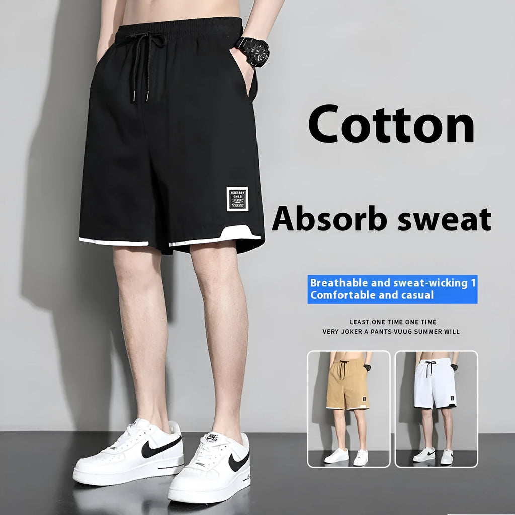 Boys' plus size cotton shorts in overalls style, shown in black, khaki and white.