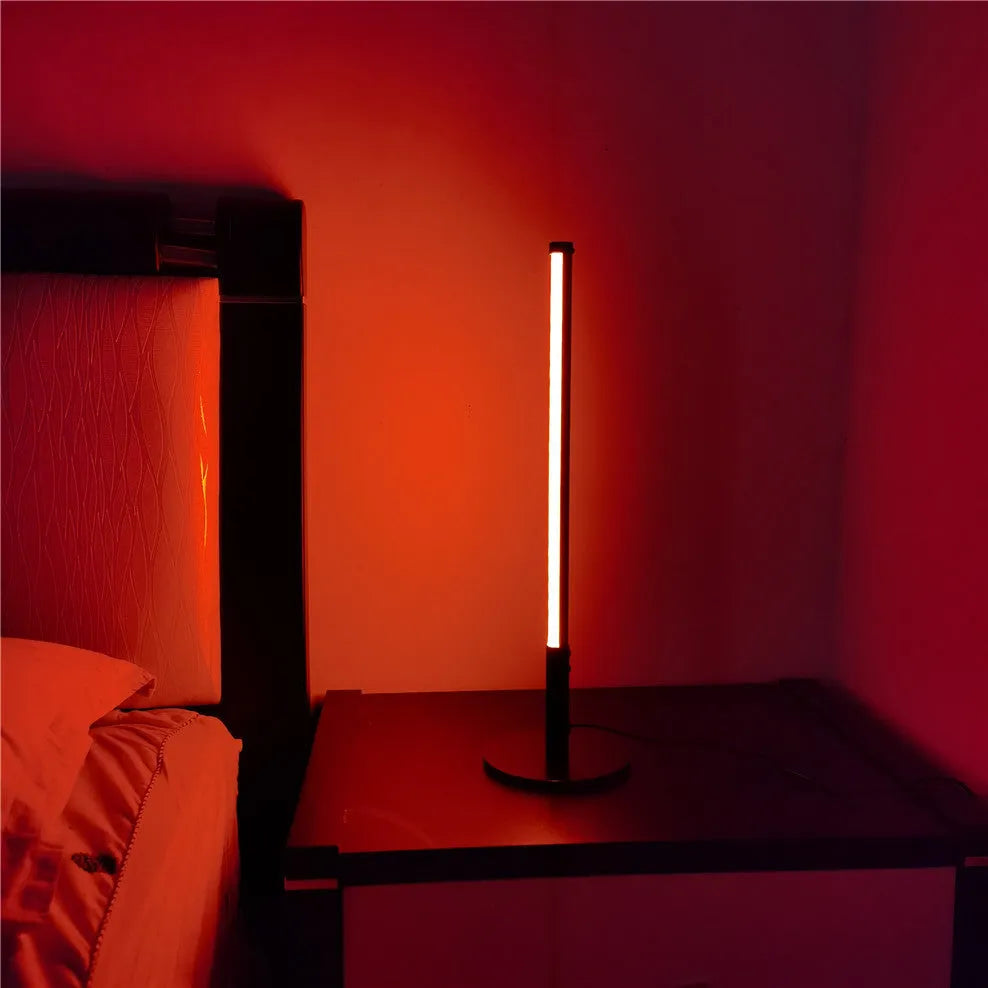 Black retro LED decorative atmosphere lamp with aluminium alloy body, 48.5cm tall with 14cm diameter