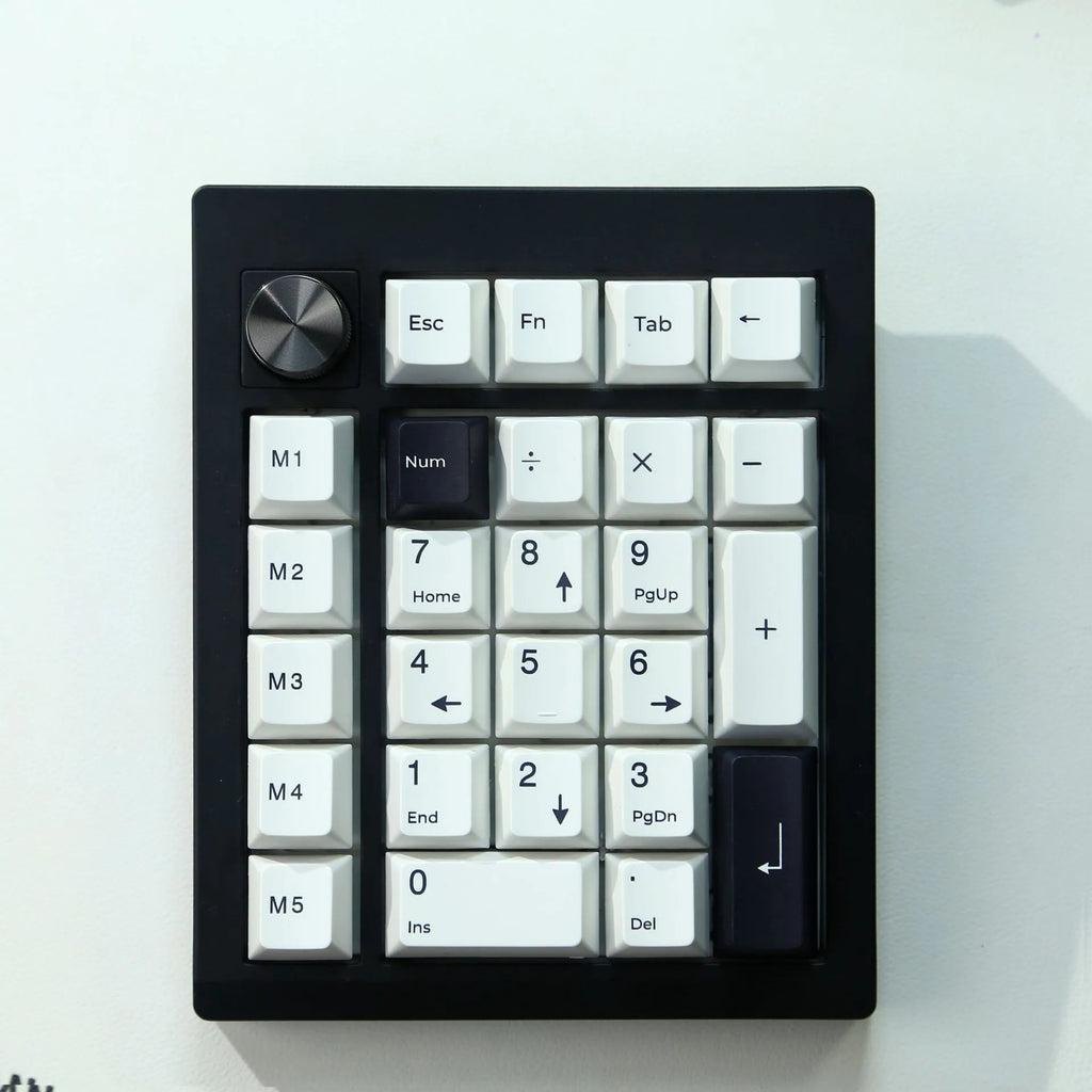Wireless mechanical numeric keyboard with Bluetooth connectivity in black finish showing numeric keypad layout