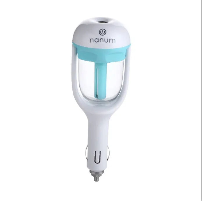 Portable car humidifier air purifier with essential oil diffuser in multiple colour options