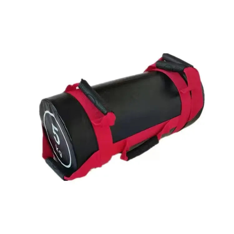 Flat white PVC fitness training sandbag for weight lifting and gym exercises