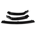 Black polypropylene front bumper lip spoiler for BMW 3 Series F30 F35, 96 cm long.