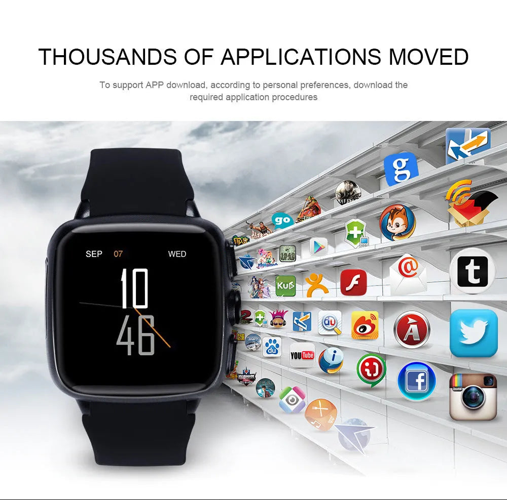 Z01 smart watch in black or white with 1.54-inch HD touchscreen displayed